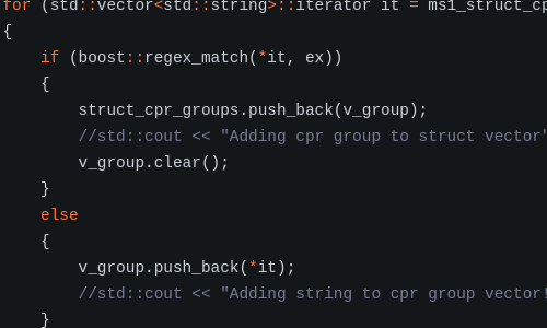 old c++ code